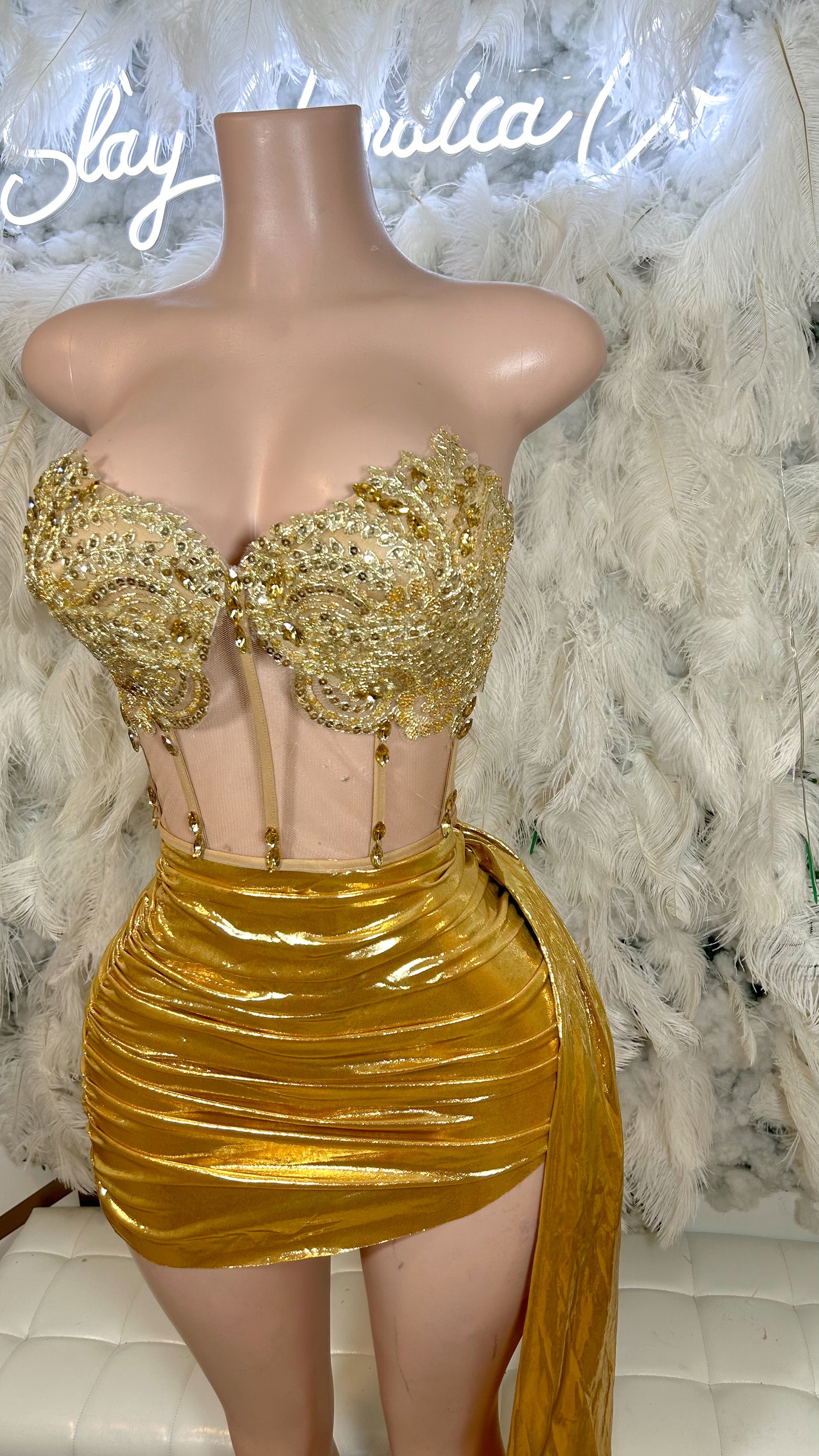 Golden Desires Skirt Set