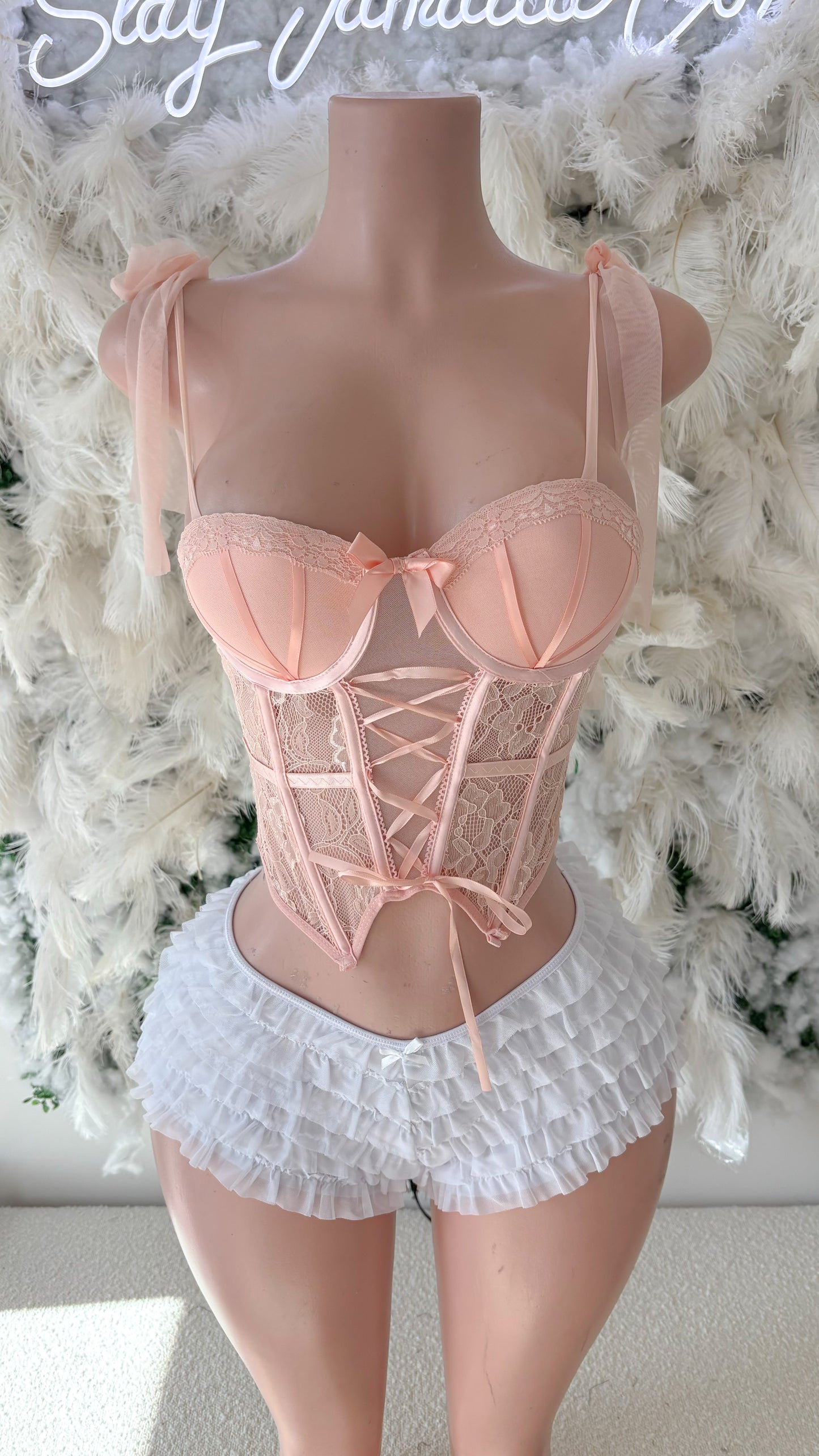 She’s Just A Girl Lace Bustier Top