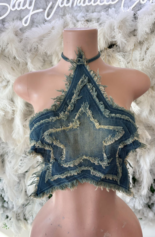 Star Of The Show Denim Top