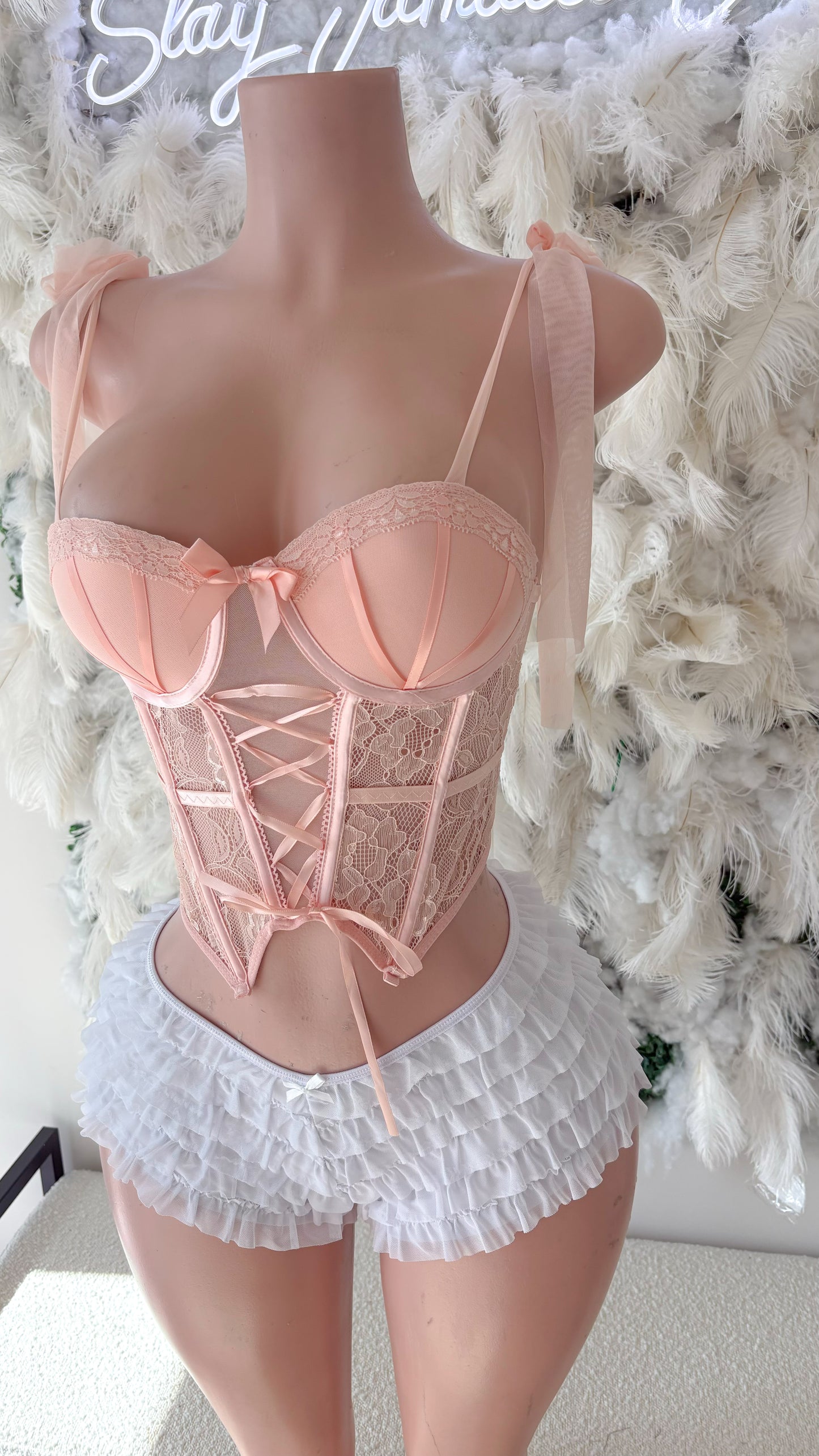 She’s Just A Girl Lace Bustier Top