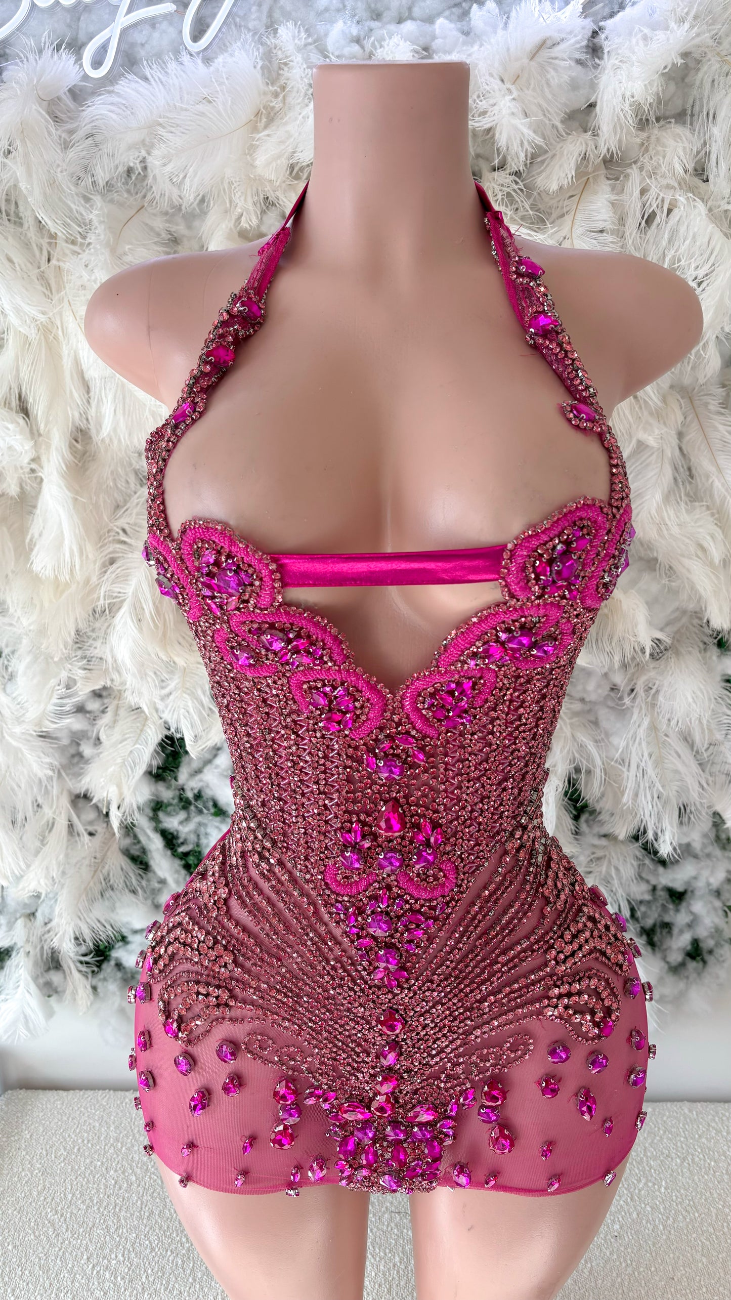 READY TO SHIP Her Only Desire Rhinestone Mini Dress