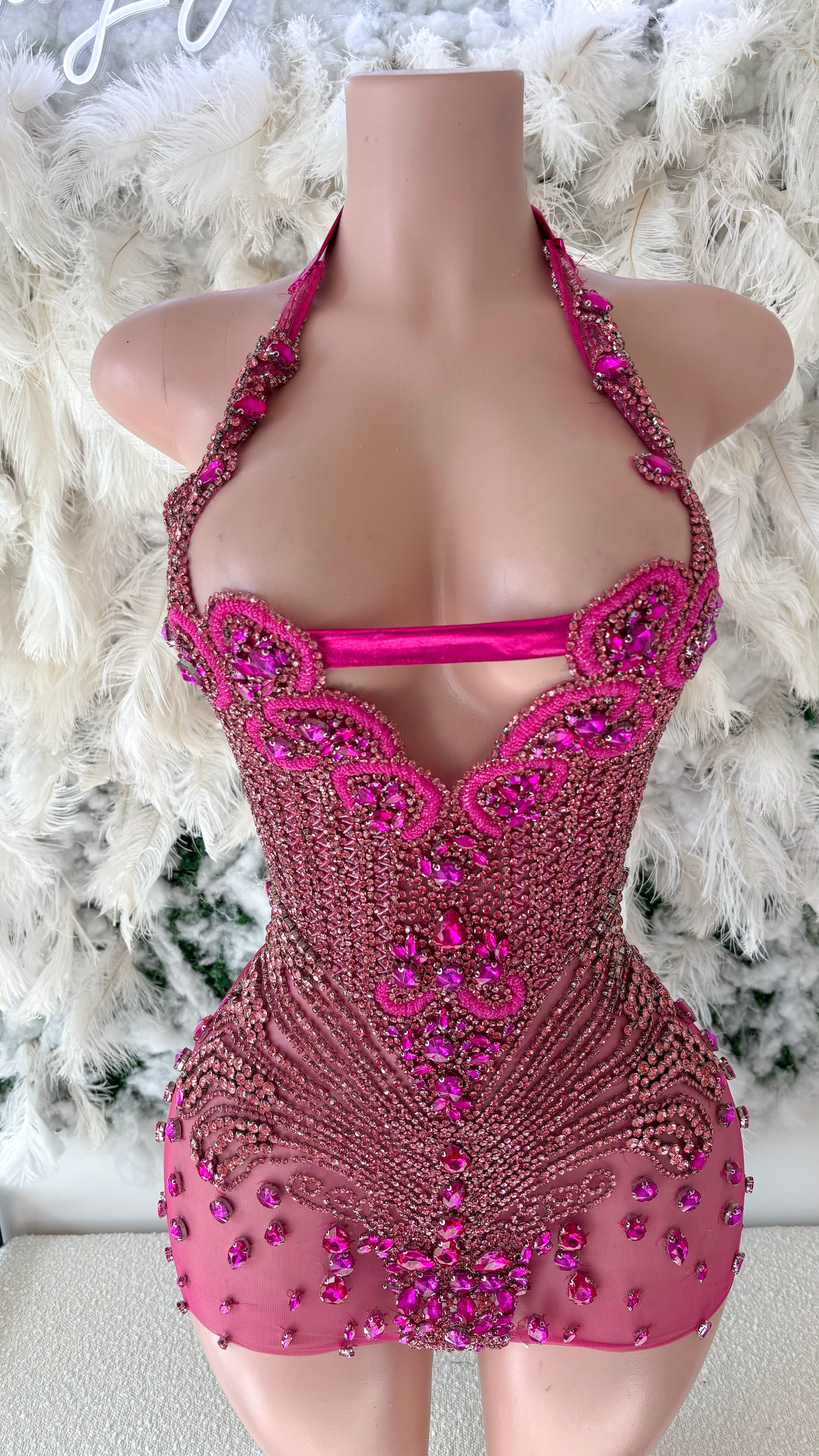 READY TO SHIP Her Only Desire Rhinestone Mini Dress