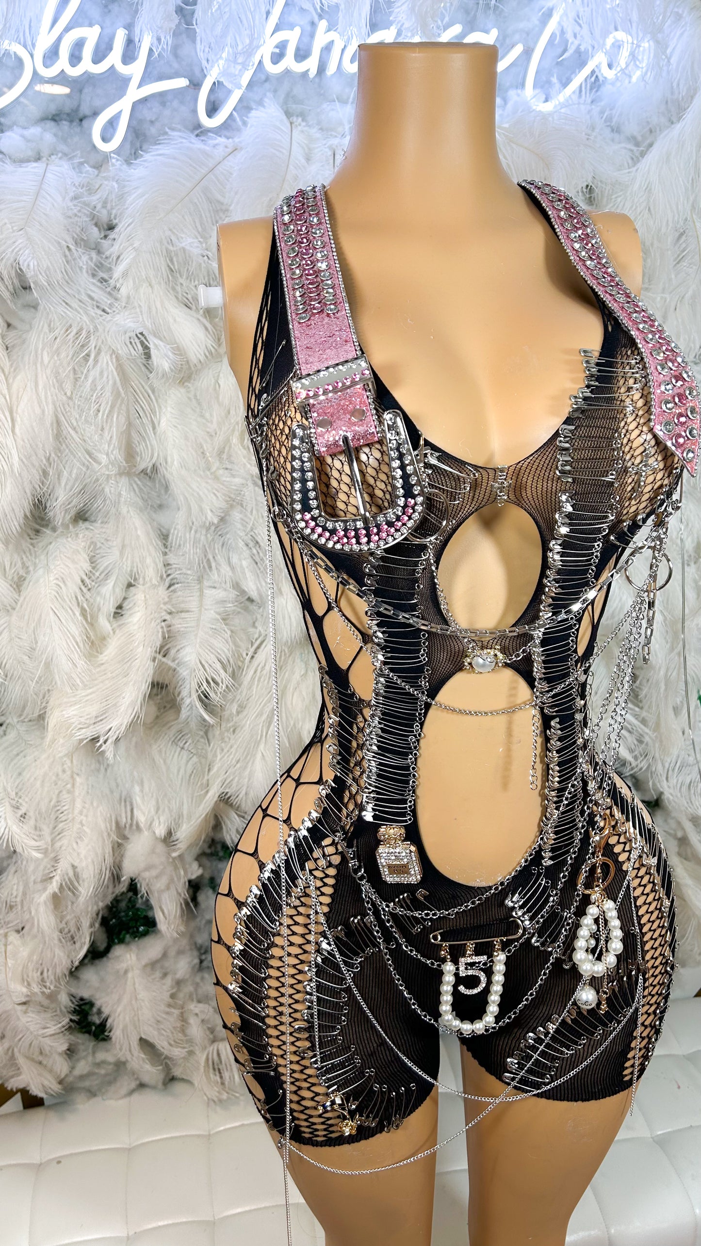 Punk Barbie Embellished Romper