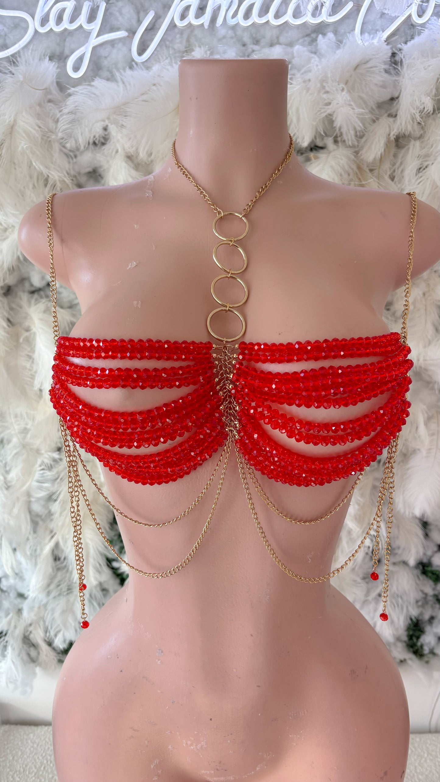 Aloha Breeze Beaded Acrylic Top