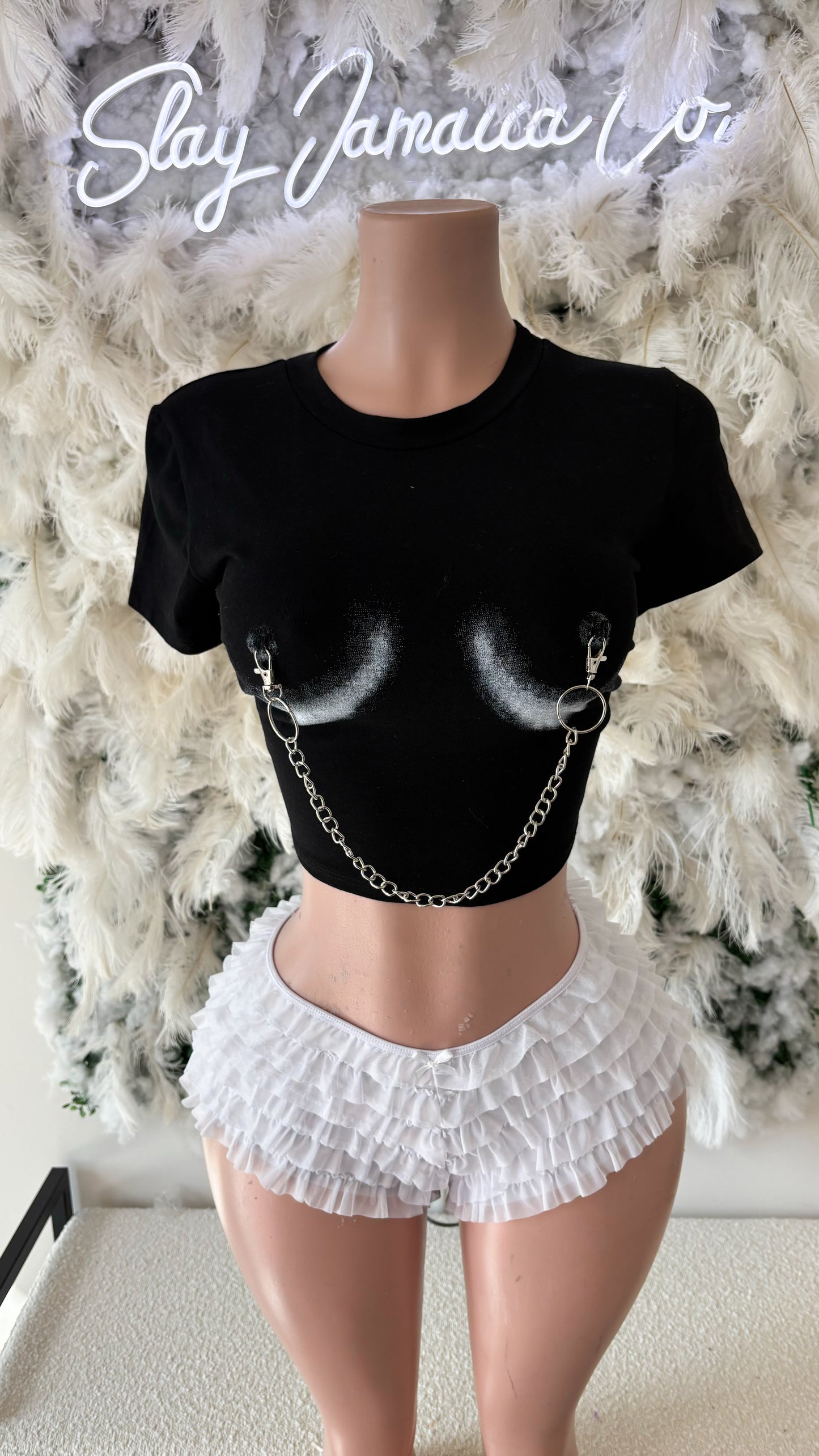 Pierced Fantasy Shorts Set