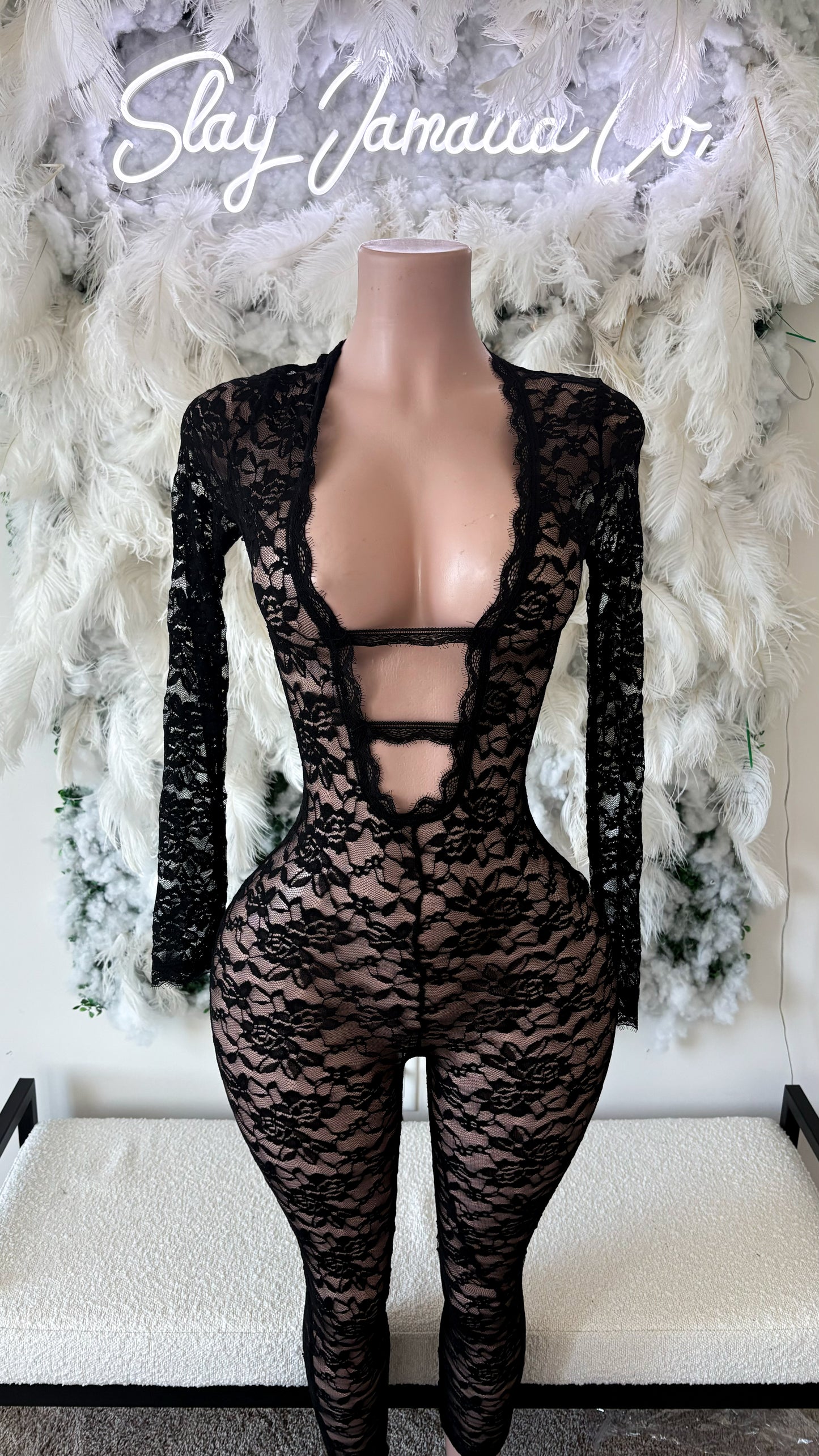 Show Some Skin Baby Lace Jumpsuit