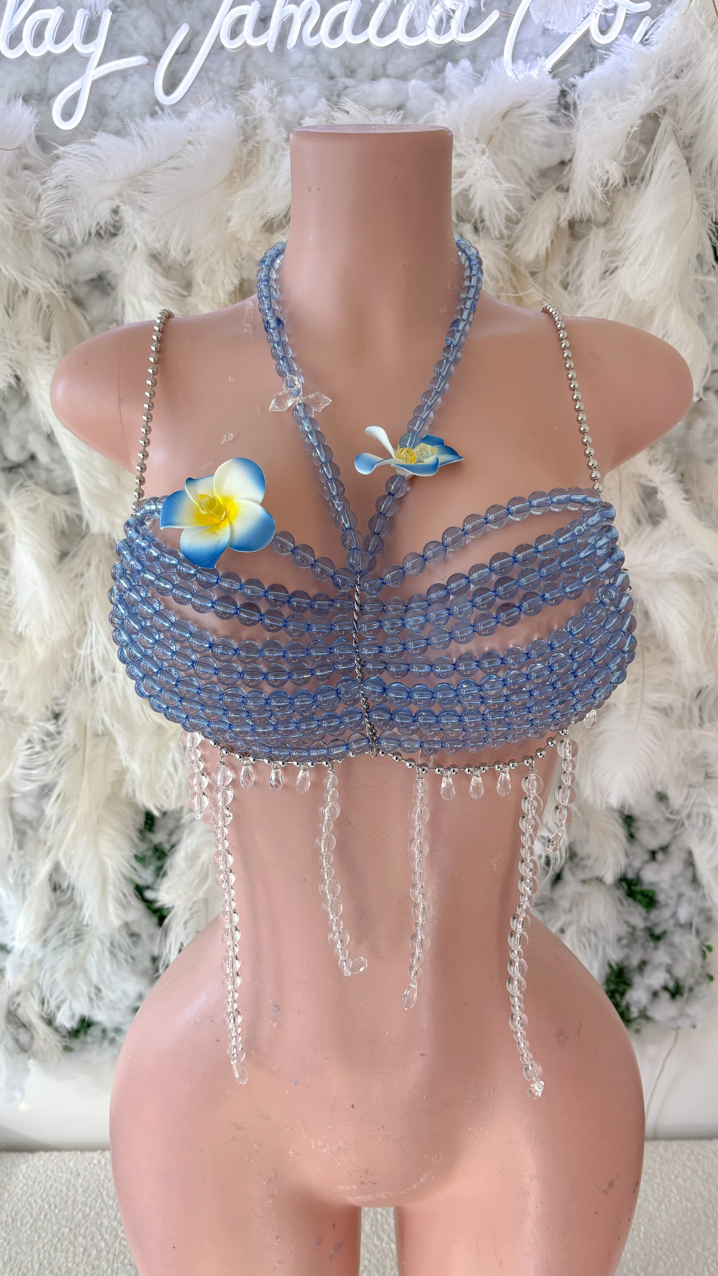 Hawaii Blues Beaded Top