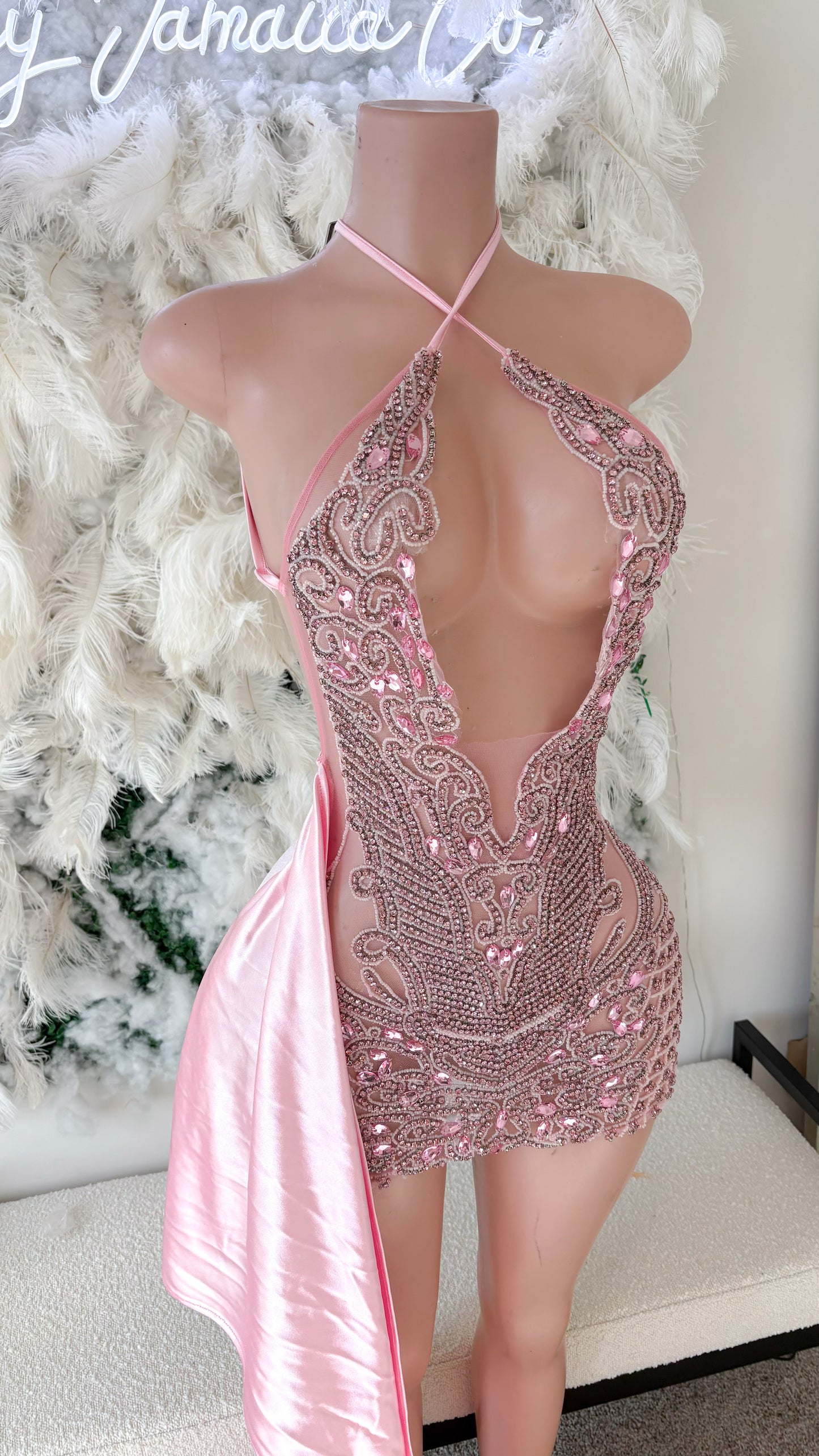 PREORDER ONLY Princess Privileges Rhinestone Mini Dress