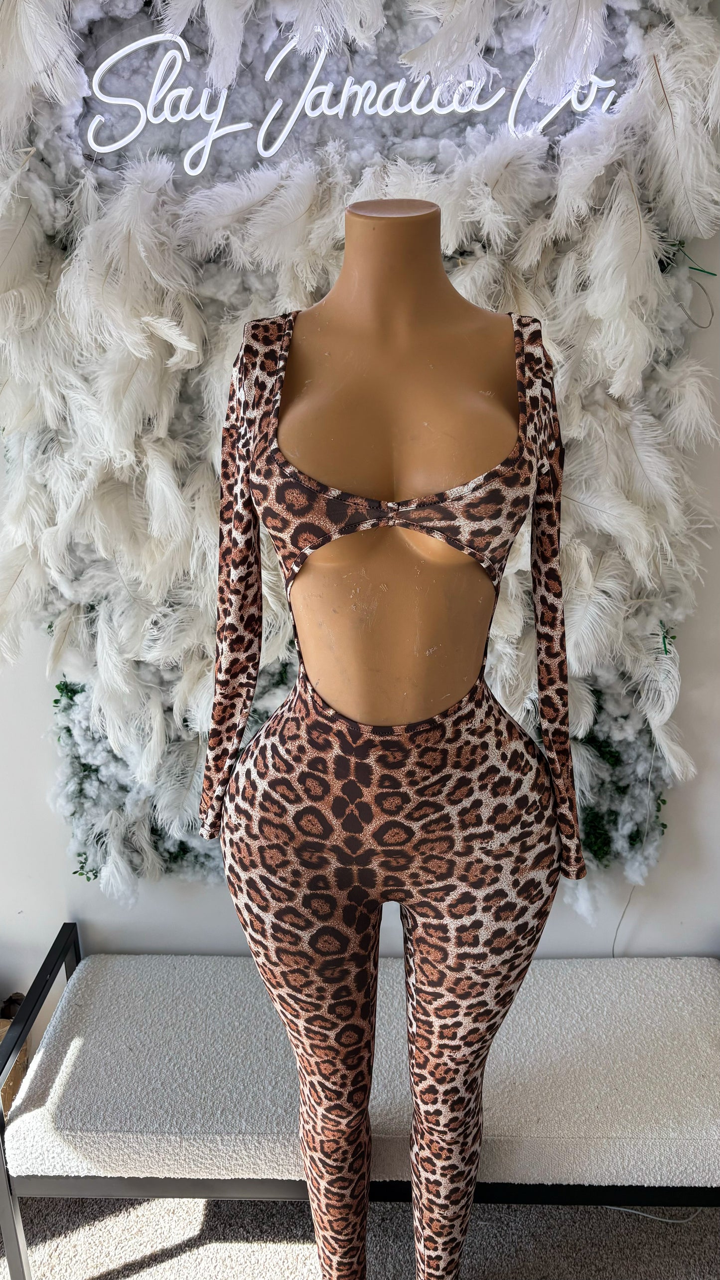 Stay Lit Leopard Jumpsuit