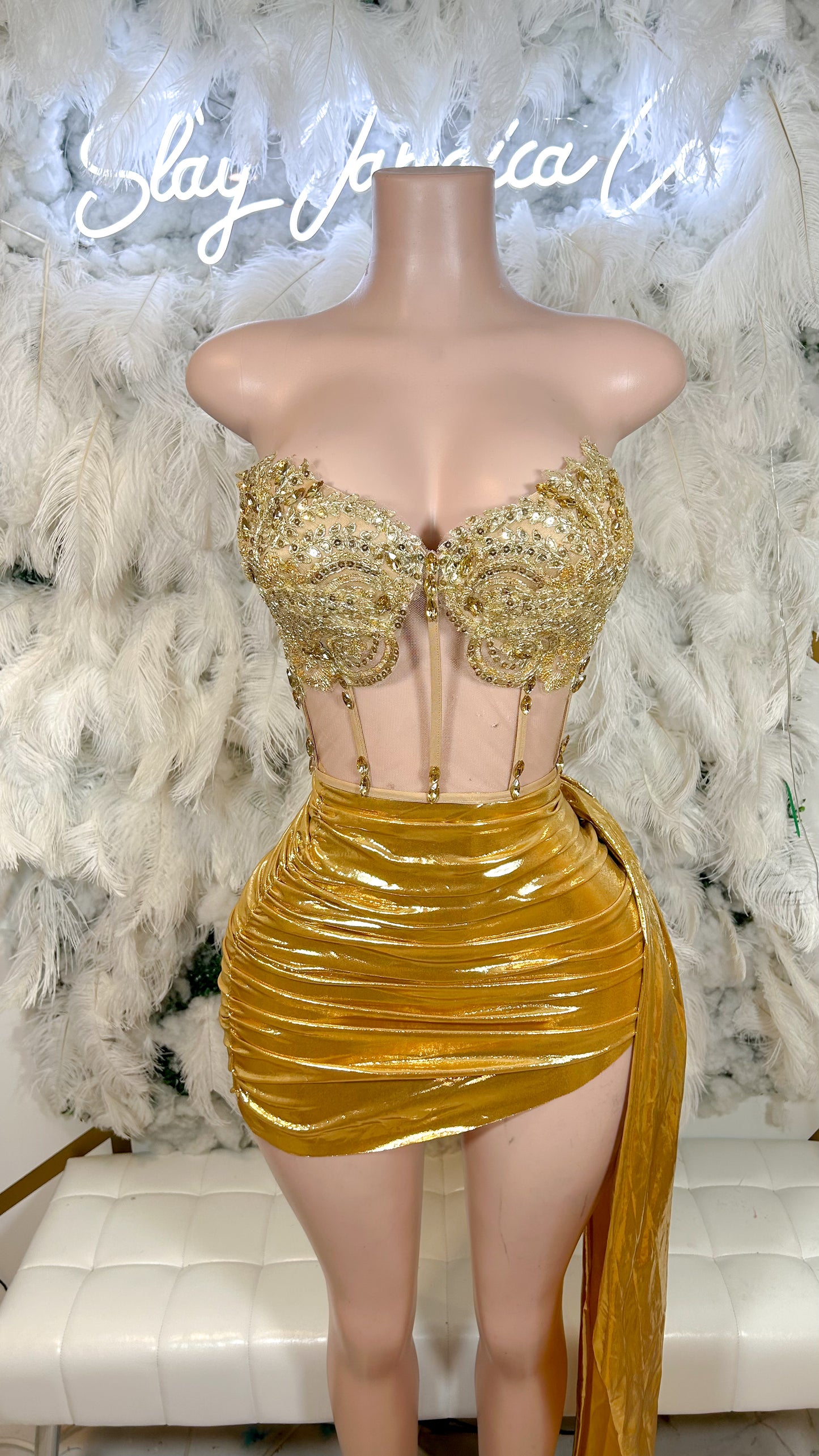 Golden Desires Skirt Set