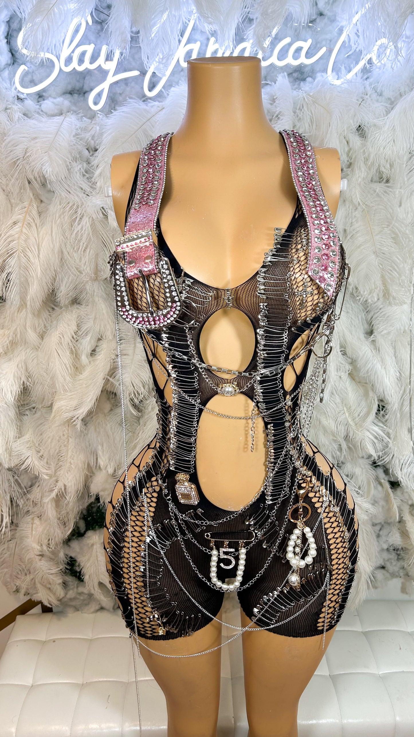 Punk Barbie Embellished Romper