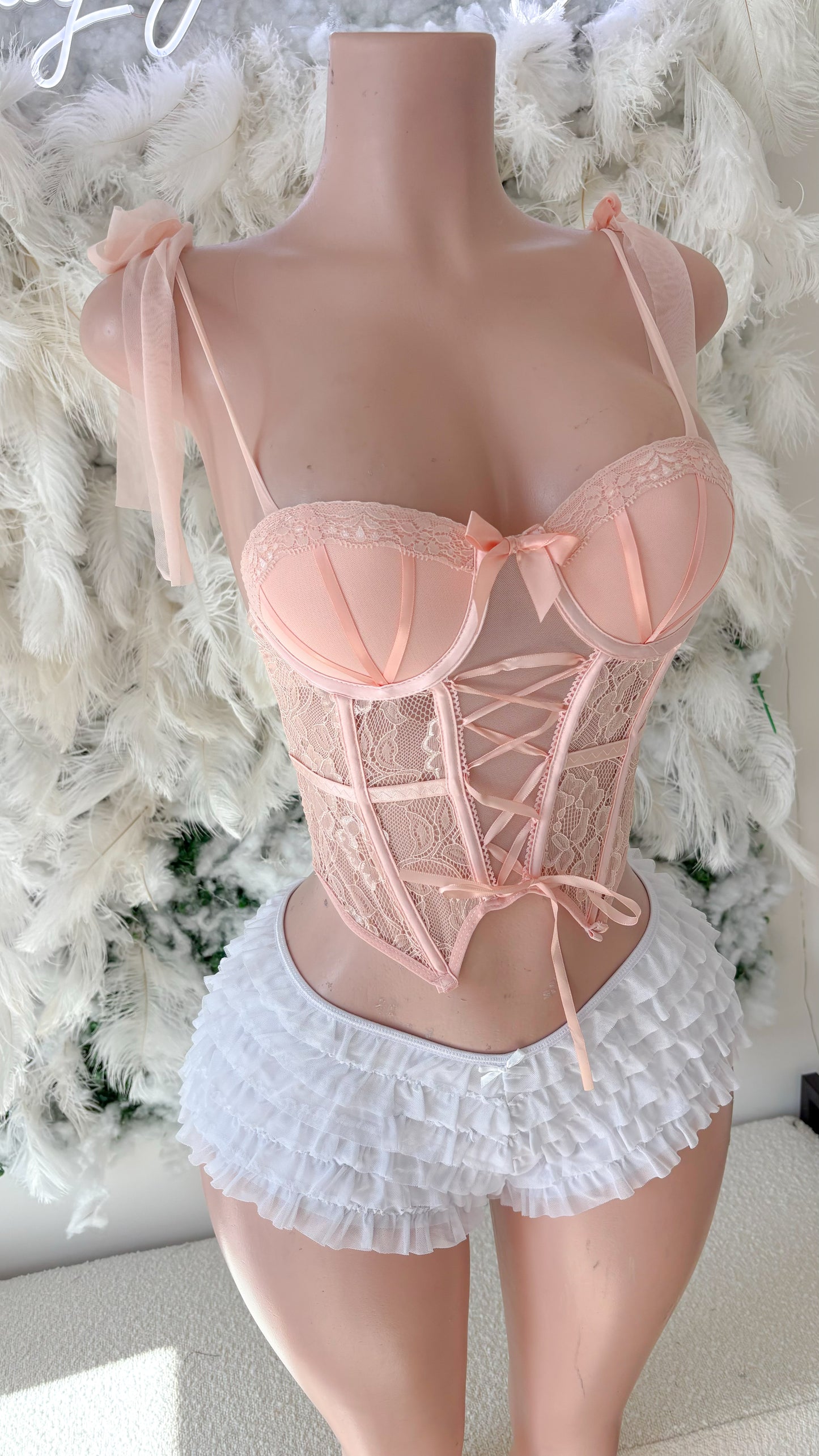 She’s Just A Girl Lace Bustier Top